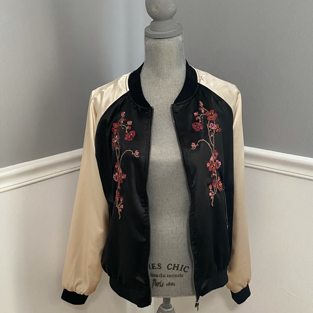 Satin Bomber Jacket